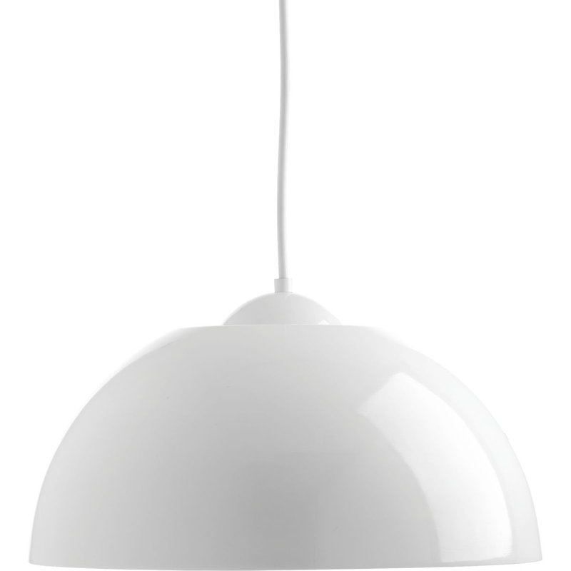 Angeni 1 - Light LED Single Pendant, 8.88" H x 16" W x 16" D, White