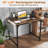Ebern Designs 32" Computer Desk Small With Charging Station Storage Bag & Headphone Hook-1512797136