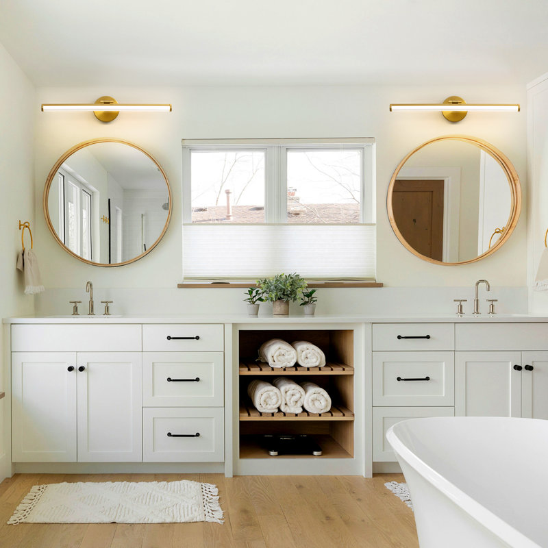 22'' Dimmable LED Vanity Light with 330° Rotatable Arm, Gold