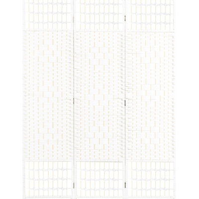 Paravent 3 panneaux pliable, écran d'intimité 5,6 pi, cloison en fibre blanche pour la maison, le bureau, le style et la légèreté
