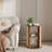 Boho Side Table, 2-tier End Table With Adjustable Shelf And Sackcloth Finish For Living Room, Bedroom-66836576