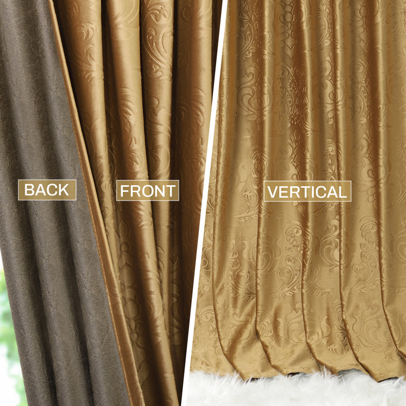 Kanyah Curtain Pair, Desert Gold, 52" W x 84" L