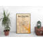 «Baltimore City Map», reproduction d'impression sur affiche en orange clair-24705766