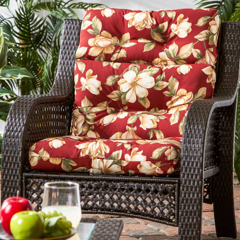 Lester Outdoor High Back Chair Cushion, Roma Floral, 1