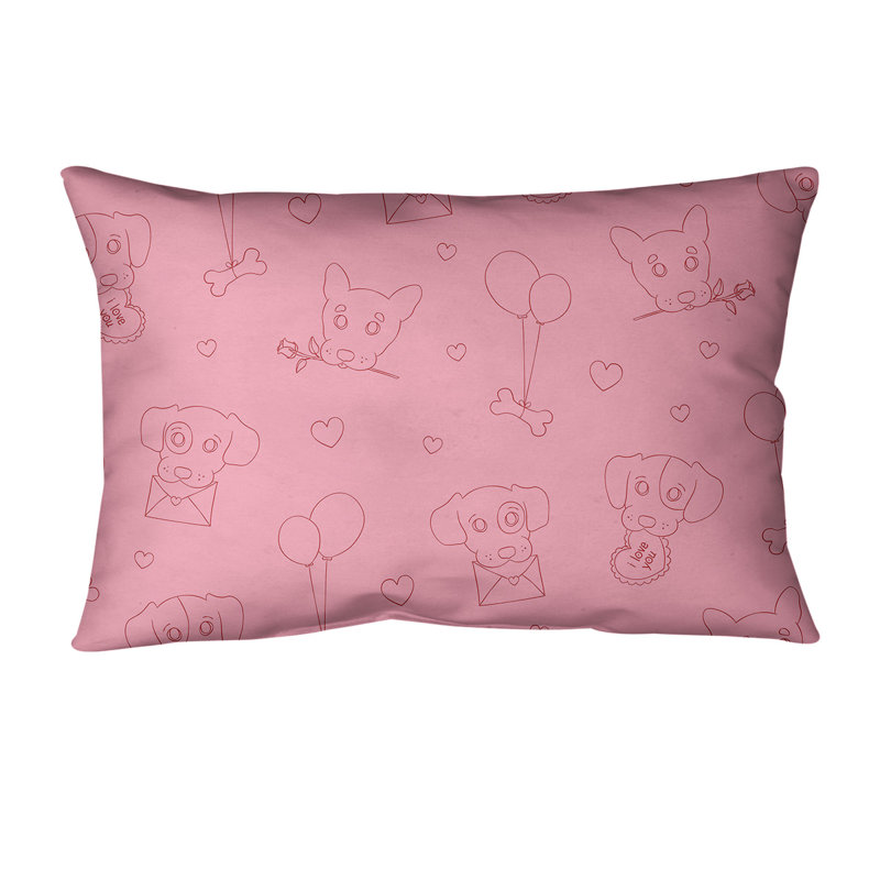 Coussin lombaire 14 po, Rose / Rouge