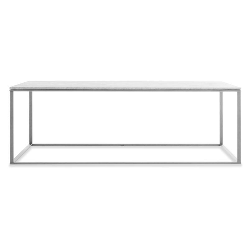 Minimalista Coffee Table, White, 13" H x 60" W x 29" D