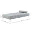 Canapé-lit en velours avec coussin Melange, gris