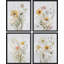 «Black and White Sunflowers Floral Botanical», impression sur papier 4 pièces-97782589-97782584