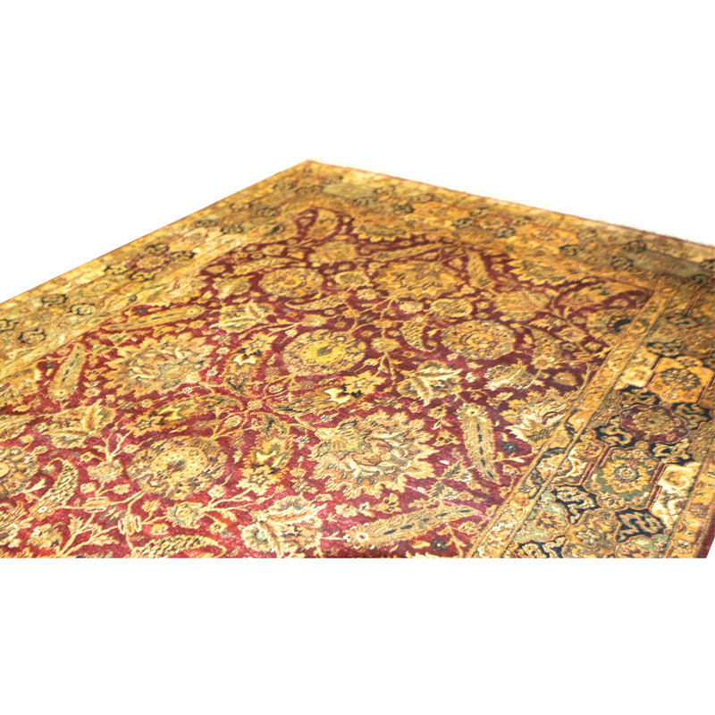 High-Quality Hand-Knotted Red And Black Area Rug