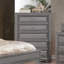 Transitional Style Gray Finish 1Pc Chest English Dovetail Drawers Hanging Pulls Bedroom Furniture-79780435