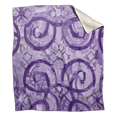 Purple Swirl Geometric Blankets