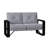 Vale 60.5'' Wide Aluminum Loveseat with Cushions-41306536-41308123