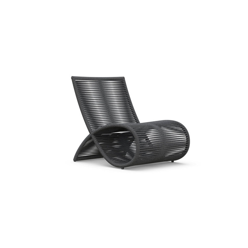 Wave Club Chair, Matte Charcoal