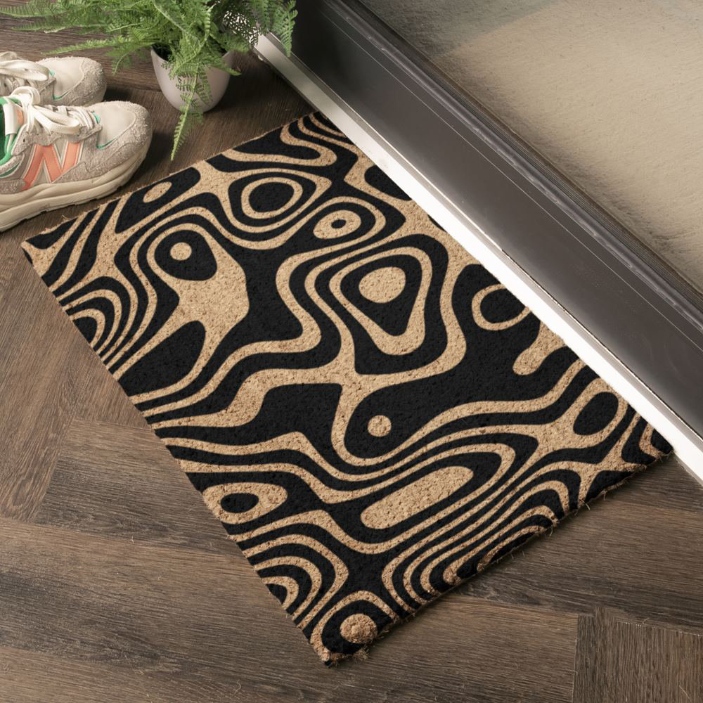 Andelynn Paint Swirls Kitchen Mat