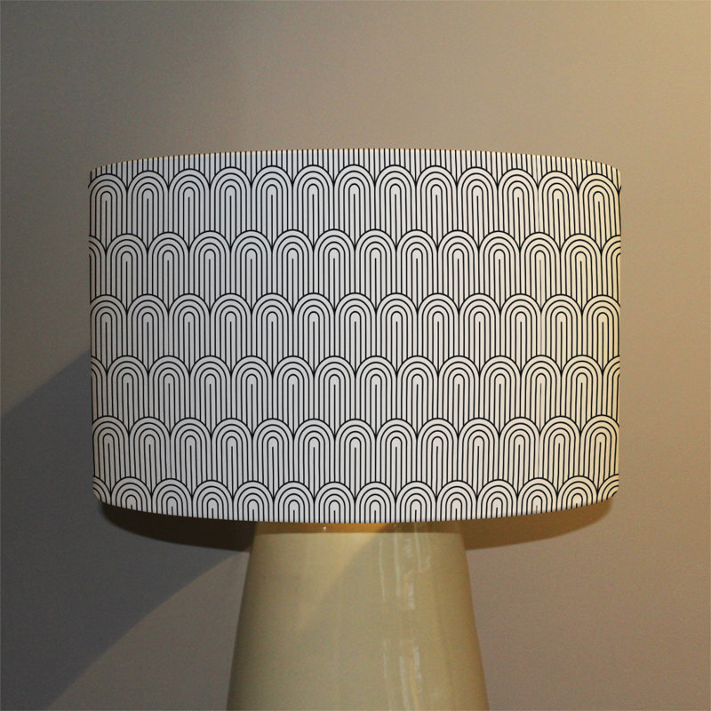 Cotton Drum Lamp Shade ( Uno ), 25cm H x 40cm W x 40cm D
