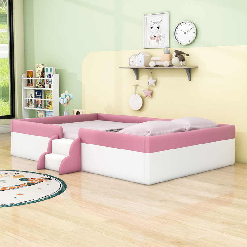 Wood Upholstered Daybed with Fence, Full / Double