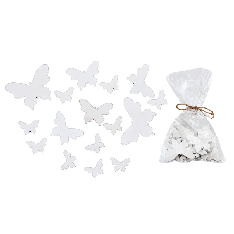 Papillon ornements blancs