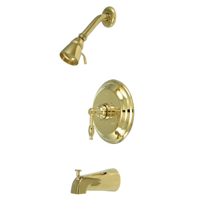 Robinet de baignoire et douche à pression équilibrée à poignée simple Kingston Brass Naples