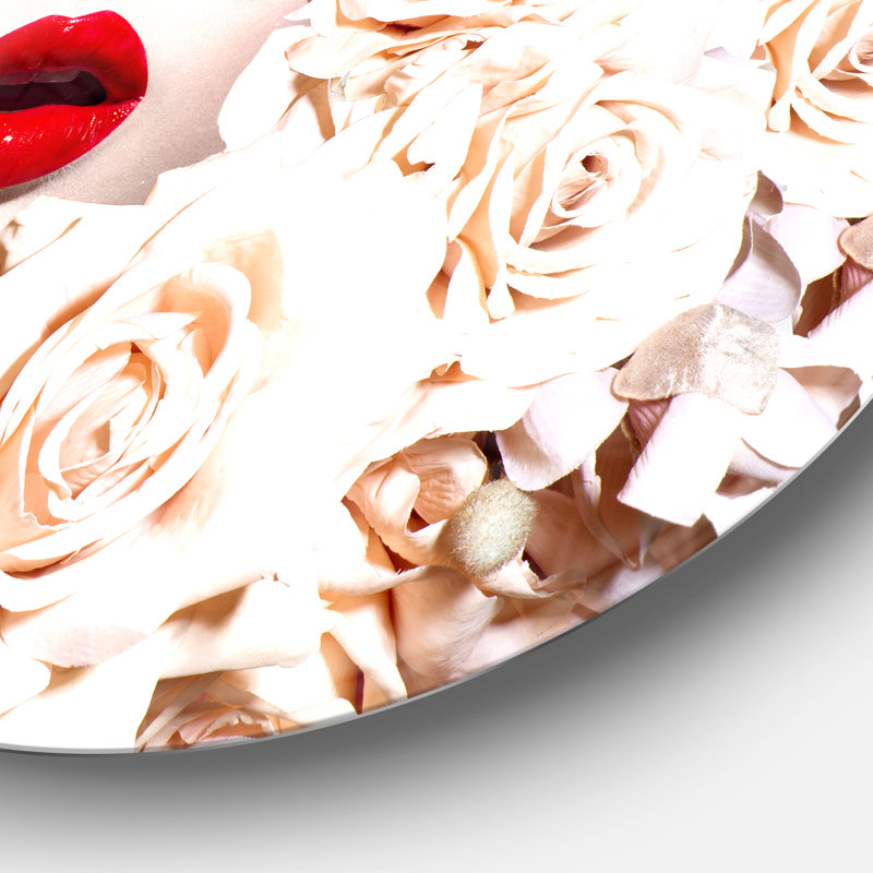 « mode sexy femme avec fleurs » Sensual, H 11 po x l 11 po x P 1 po, Métal
