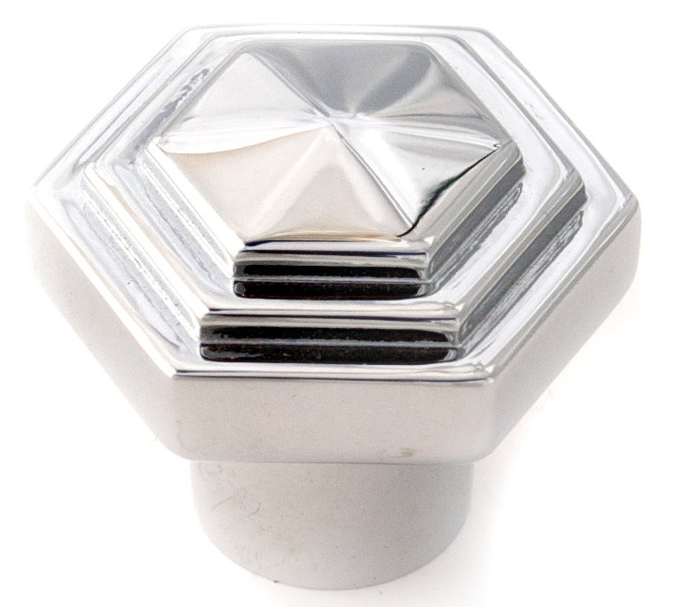 Geometric Knob, Polished Chrome
