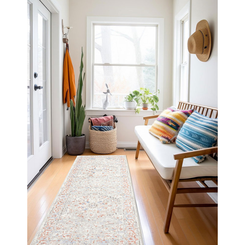 Mira Ivory Rug 2'8" x 8'2", Runner 2'8" x 8'2"