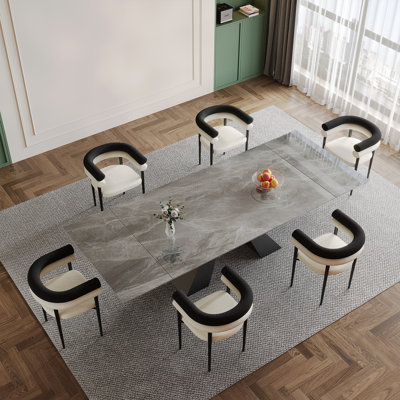Doinita Rectangular Dining Set with Upholstered Chairs