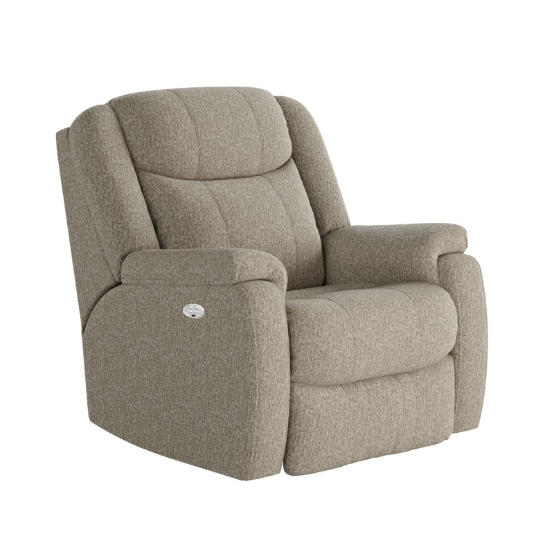 Hercules Dual Power Wall Recliner, Beige Jacquard