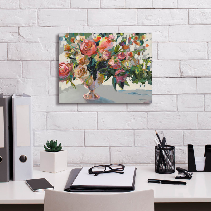 "Roses" par Jenny Westenhofer, H 12 po x l 16 po x P 0,75 po