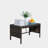 Outdoor patio Furniture 1 Coffee Table with clear tempered glass