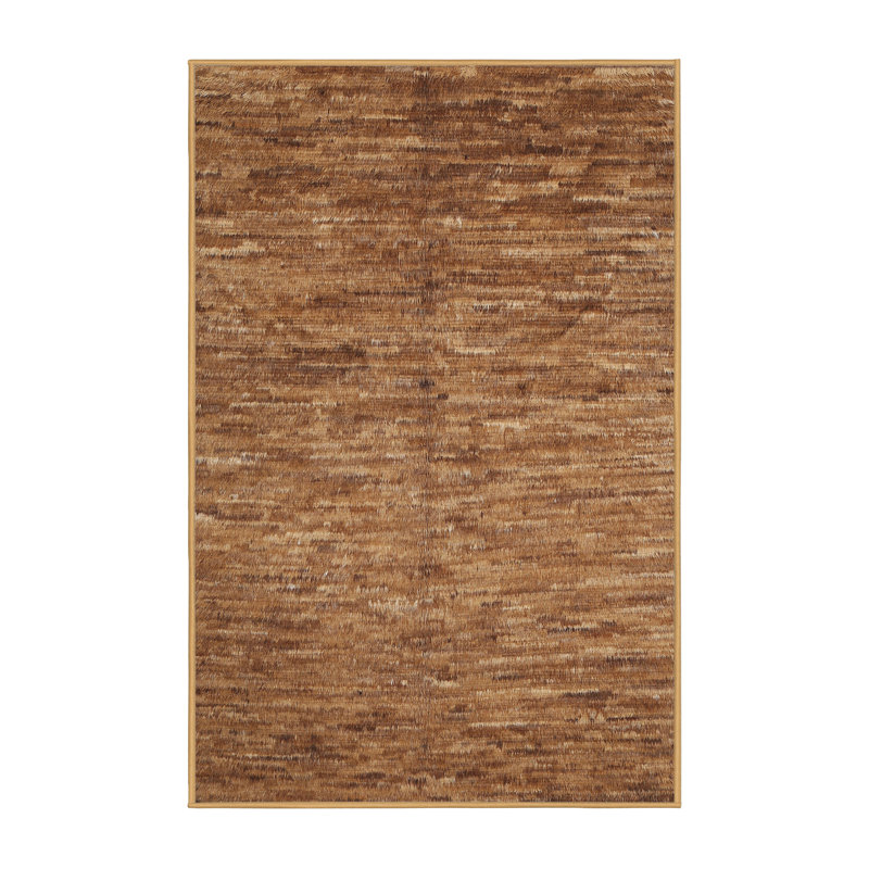 Tapis brun/noir zone contemporaine, Rectangle 5 pi x 7 pi
