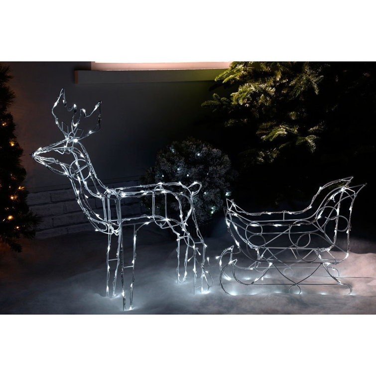 Animated lighted deer christmas decoration clearance