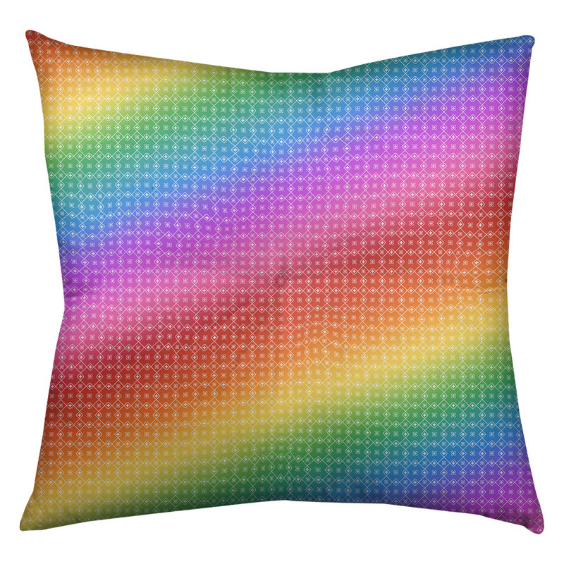 Coussin Katelyn Elizabeth, 30 po x 30 po, Mauve, jaune et vert