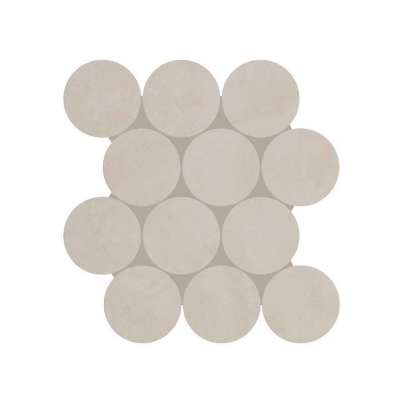 Daltile Indoterra 4-inch Colorbody Porcelain Circle Mosaic Tile with Stepwise Technology (5 PCS Per Carton) (4.79 SQFT Per Carton)