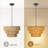 Rope Woven Pendant Light, 3-Tier Shade, Adjustable Hanging Ceiling Light Fixture for Dining Room Kitchen Island-652177029