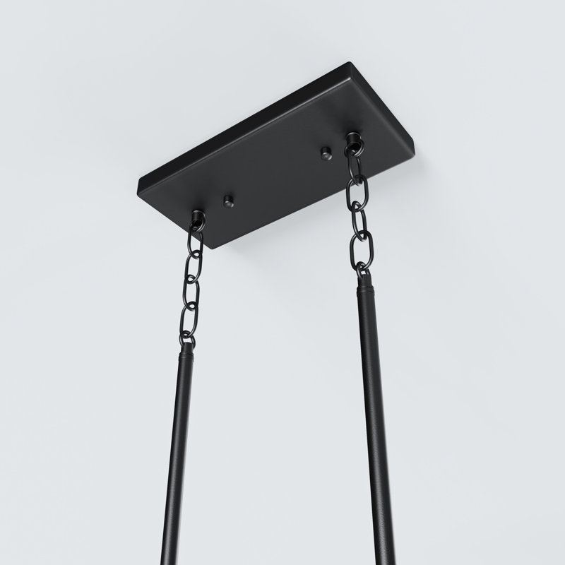 Luminaire suspendu noir / brun foncé pour îlot de cuisine