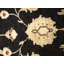 Tapis noir traditionnel à motif floral noir fait à la main 9X12 Peshawar