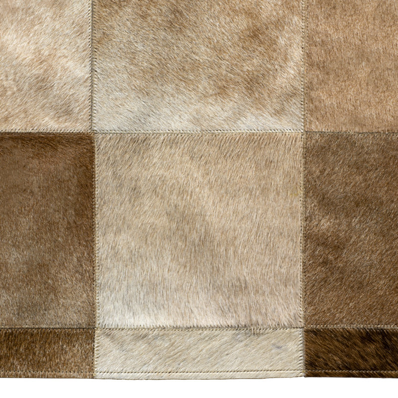 Ares Cowhide Geometric Area Rug, Rectangle 10' x 14'