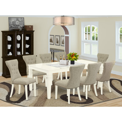 Svartalfar Butterfly Leaf Rubberwood Solid Wood Dining Set by Charlton Home