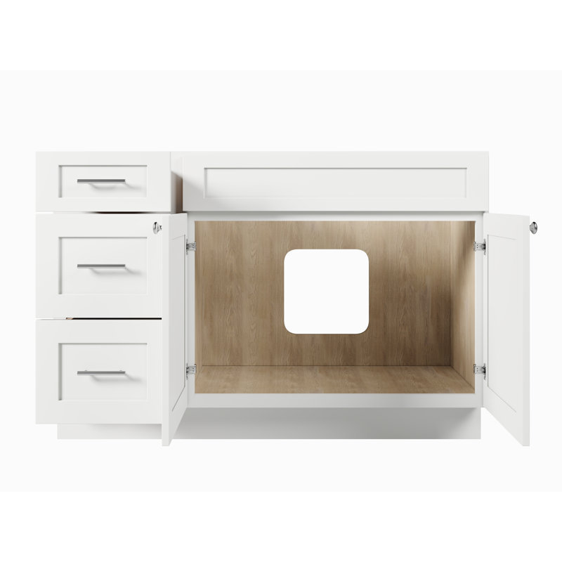 Base de meuble-lavabo simple 51 po Disar, Blanc