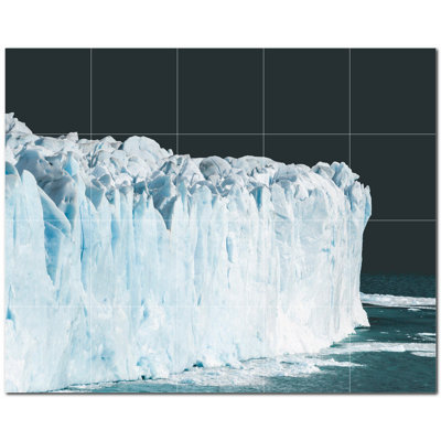 Murale en céramique satinée Glacier Photo 12 po x 12 po