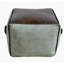 Pouf en toile et cuir Nara 