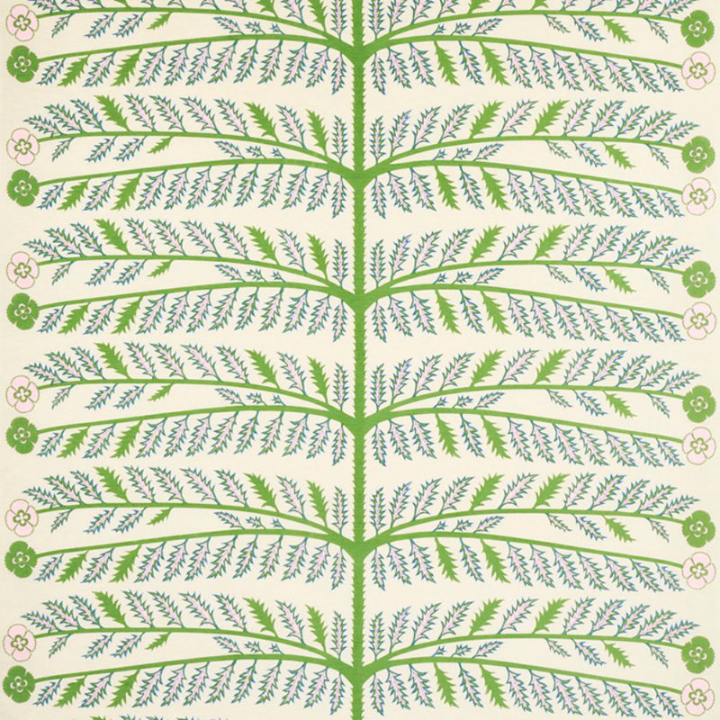 Schumacher x Neisha Crosland Thistle Fabric, Ivory