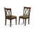 5 Piece Modern Dining Table Set Includes a Round Wooden Table with Dropleaf and 4 Linen Fabric Dining Room Chairs, Mahogany-412267407-412267405-412267392
