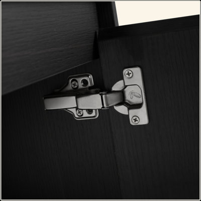 Meuble-lavabo sur pied 36 po avec lavabo en résine, armoire de rangement avec portes à fermeture douce