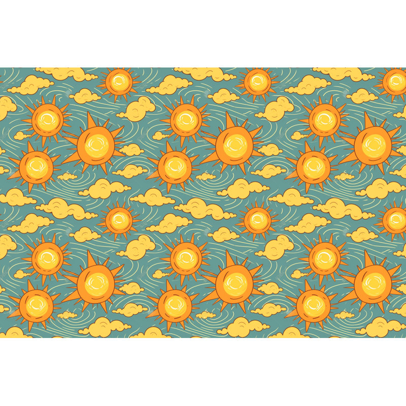 Édredon soleil / jaune / orange, Édredon simple