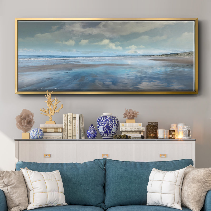 Reflecting- Framed Canvas, 20" H x 50" W