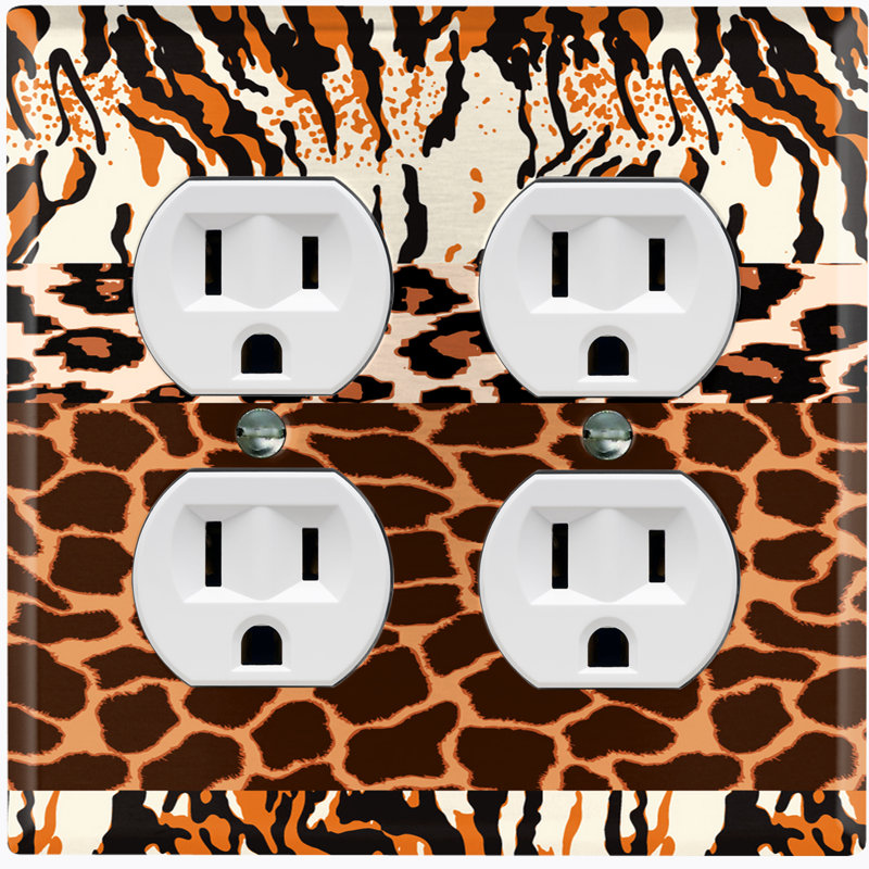 Patterned 2 - Gang Toggle Light Switch Standard Wall Plate