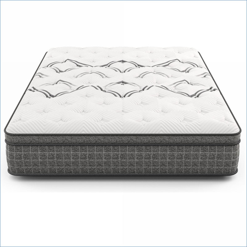 Mattresses, Twin 12.5'' Medium Feel Cooling Copper Hybrid Euro-Top Mattress, Greenguard Gold Certified, Made in USA | Foam+Spring | White