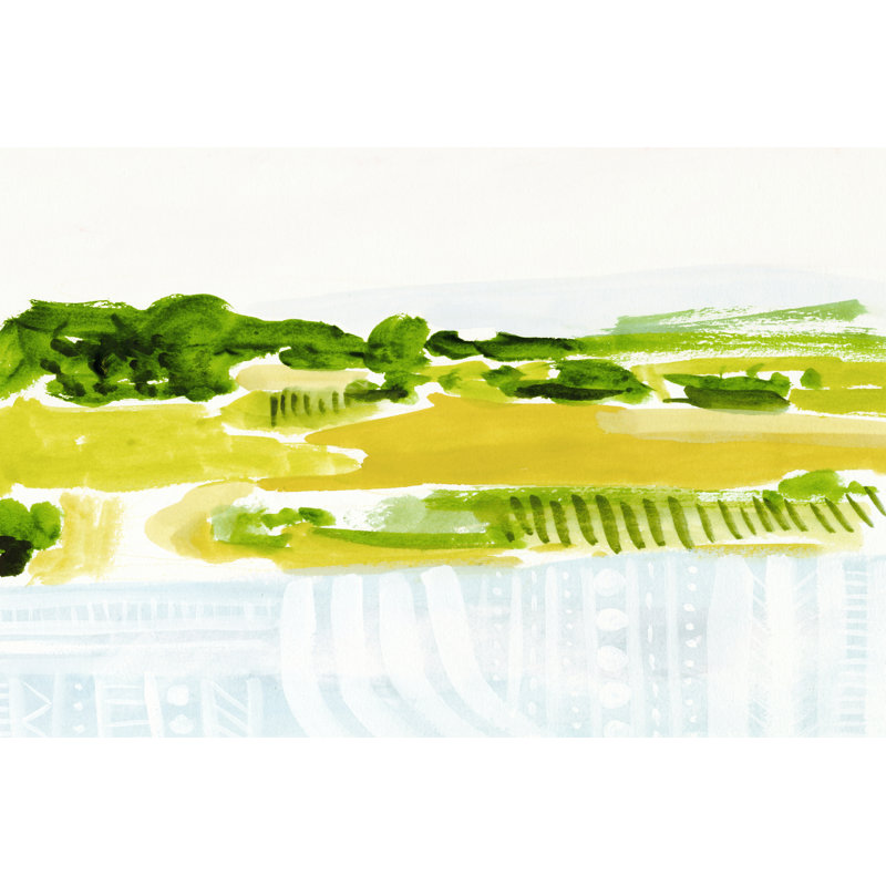 Patterned Landscape II by Victoria Borges - Wrapped Canvas Painting, 30cm H x 46cm W x 3.8cm D