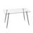 Modern Glass Dining Table Sets With Silver Legs For Kitchen
